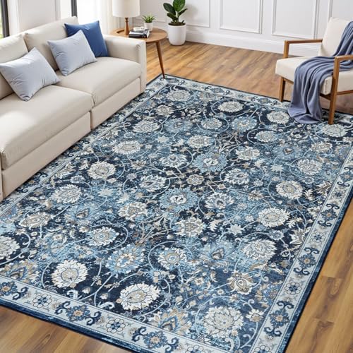 Carpelux Floral Washable Area Rugs 5x7, Vintage Rug for Living