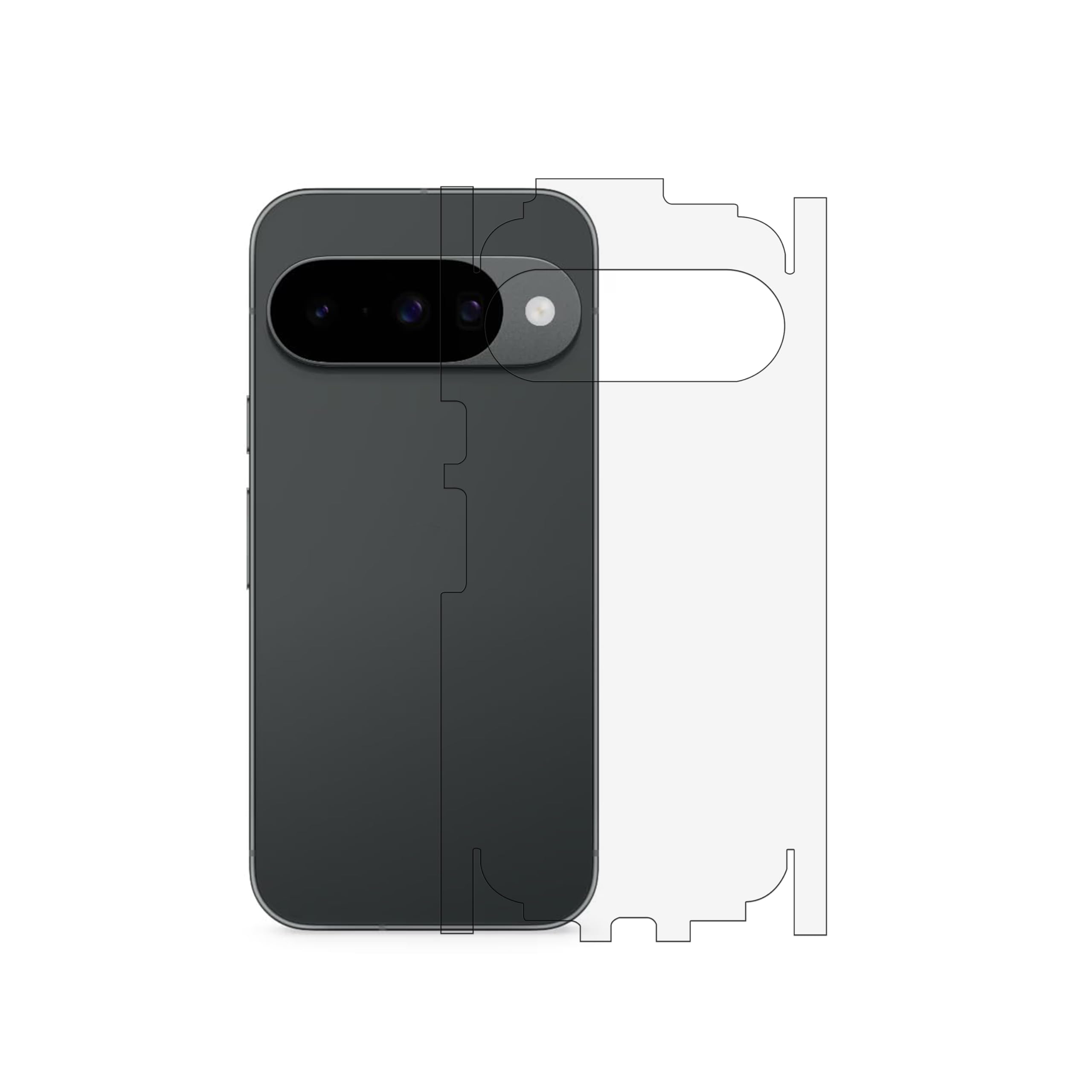 90STETHIX - Compatible For GOOGLE PIXEL 10 (5G) - Unbreakable 4 layer Transparent Hydrogel Membrane (NOT GLASS) Back Screen Guard Protector (Scratchproof/Self Healing) (Coverage-Side+Back) Matte-picture-14