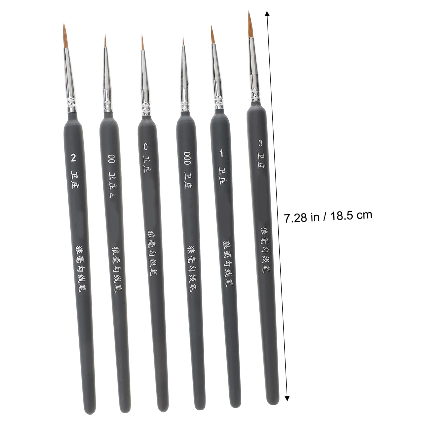 Hemobllo Set de 6 Pinceles de Acuarela Profesional de Pelo de Comadreja, Pinceles para Pintura al Óleo y Acuarela Mango de Plástico, Ideales para Estudiantes y Profesionales
