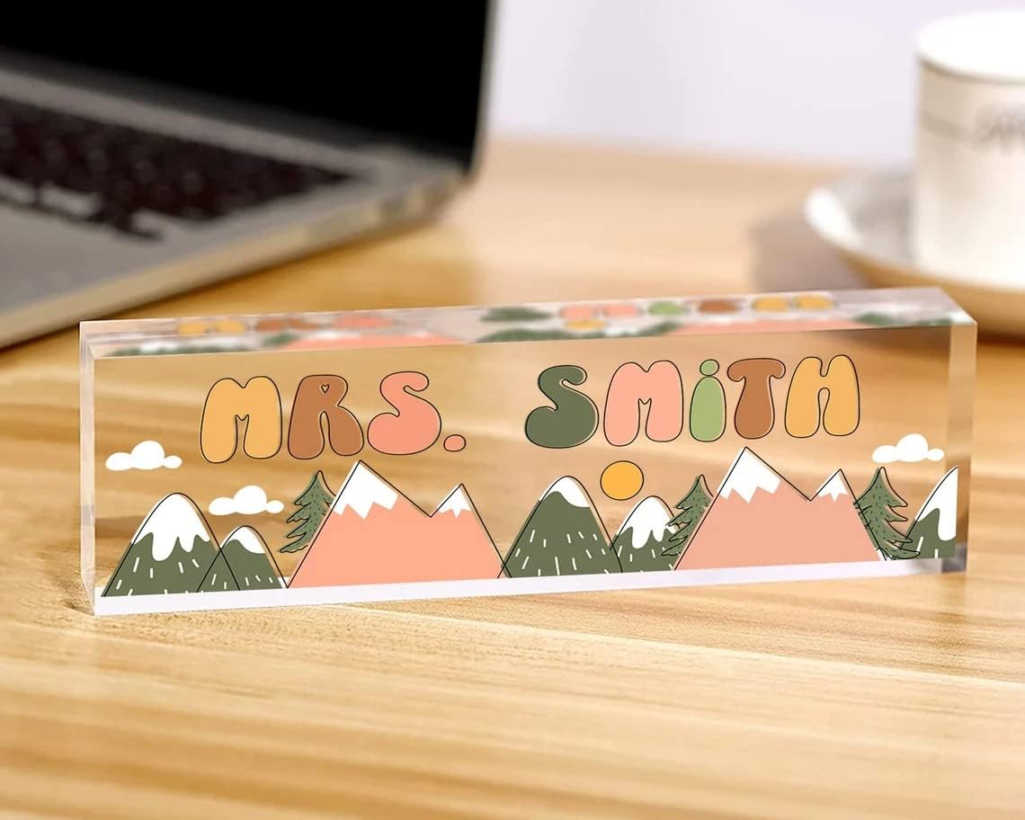 Personalized Teacher Gift In Bulk, Custom Teacher Name Desk Name Plate Plaque, Teacher Desk Name Plate, Teacher Name Sign, New Teacher Gift, Teacher Appreciation Gifts, Custom Deck Name Plate Camper