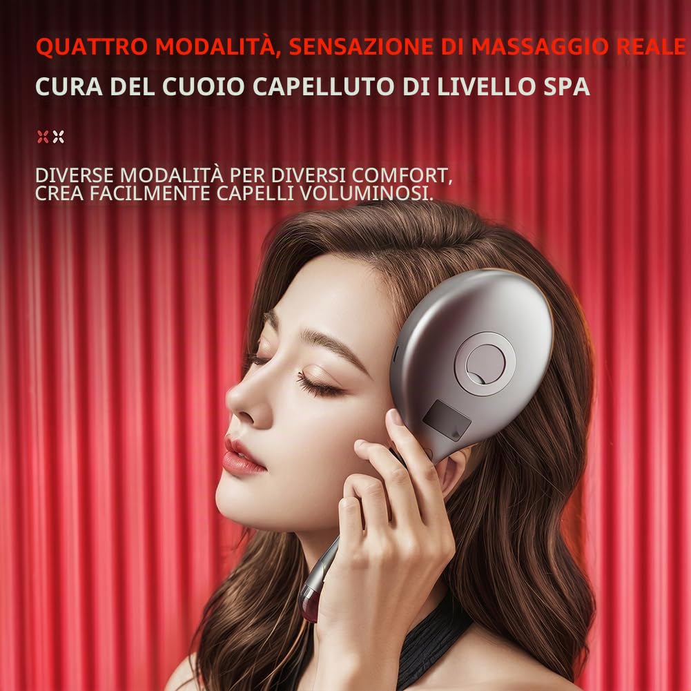 Spazzola Lisciante a Vapore Per Capelli – Piastra e Spazzola 2-In-1 Con Vapore Umido, Districante e Lucidante Per Tutti i Tipi Di Capelli,Ideale Per Capelli Secchi, Crespi o Ribelli (2,rosa)