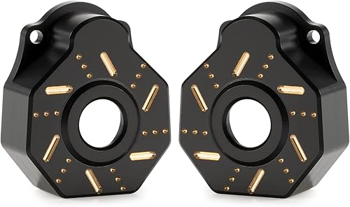 TRX4 - Carcasa para portal de contrapeso de latón, revestimiento negro TRX-4, accesorios LCG de peso de latón para 110 RC Crawler TRX4 TRX6 piezas