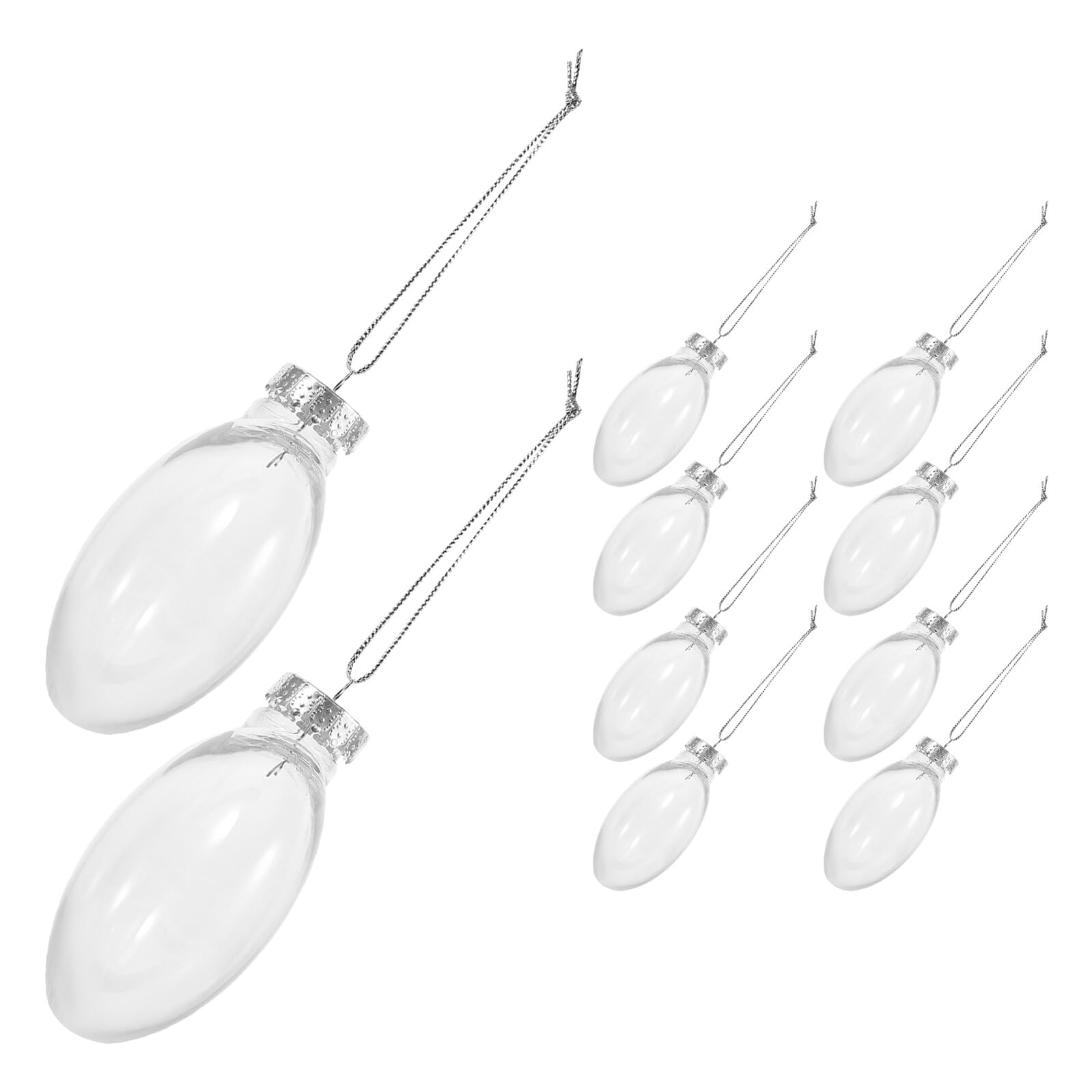 ULTECHNOVO 30pezzi Palline Decorative Natalizie Trasparenti Riempibili Ornamenti Disco Piatto in Plastica Leggera Palline di Natale Infrangibili per Alberi di Natale e Progetti Fai da Te