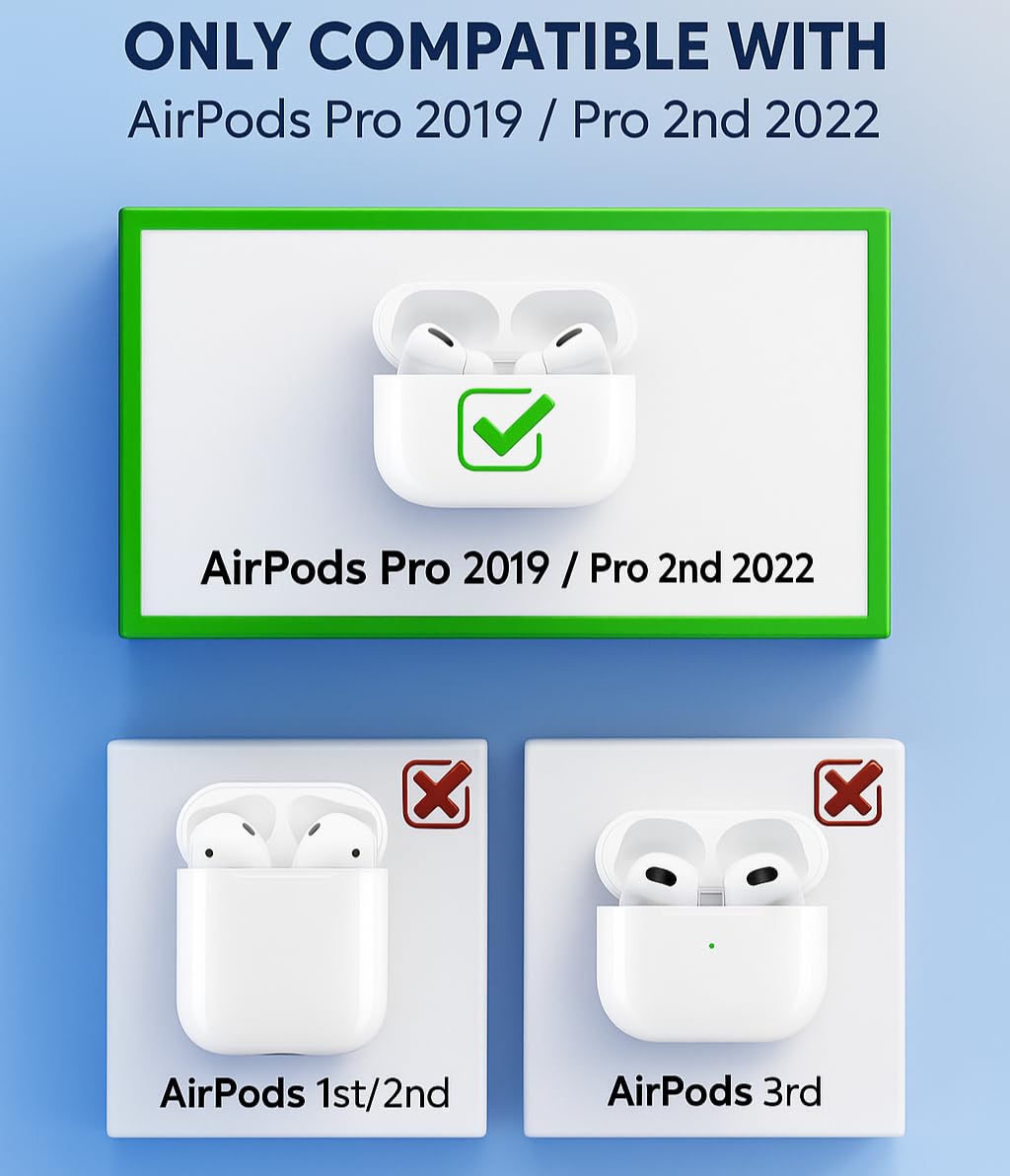 Cartoon Silicone Case Compatible with Apple AirPods Pro 2 Case Cover – Cute 3D Shockproof 360° Protective Skin Cover with Keychain | AirPods Pro 2nd Gen Case (Bat) — Amazon image 2
