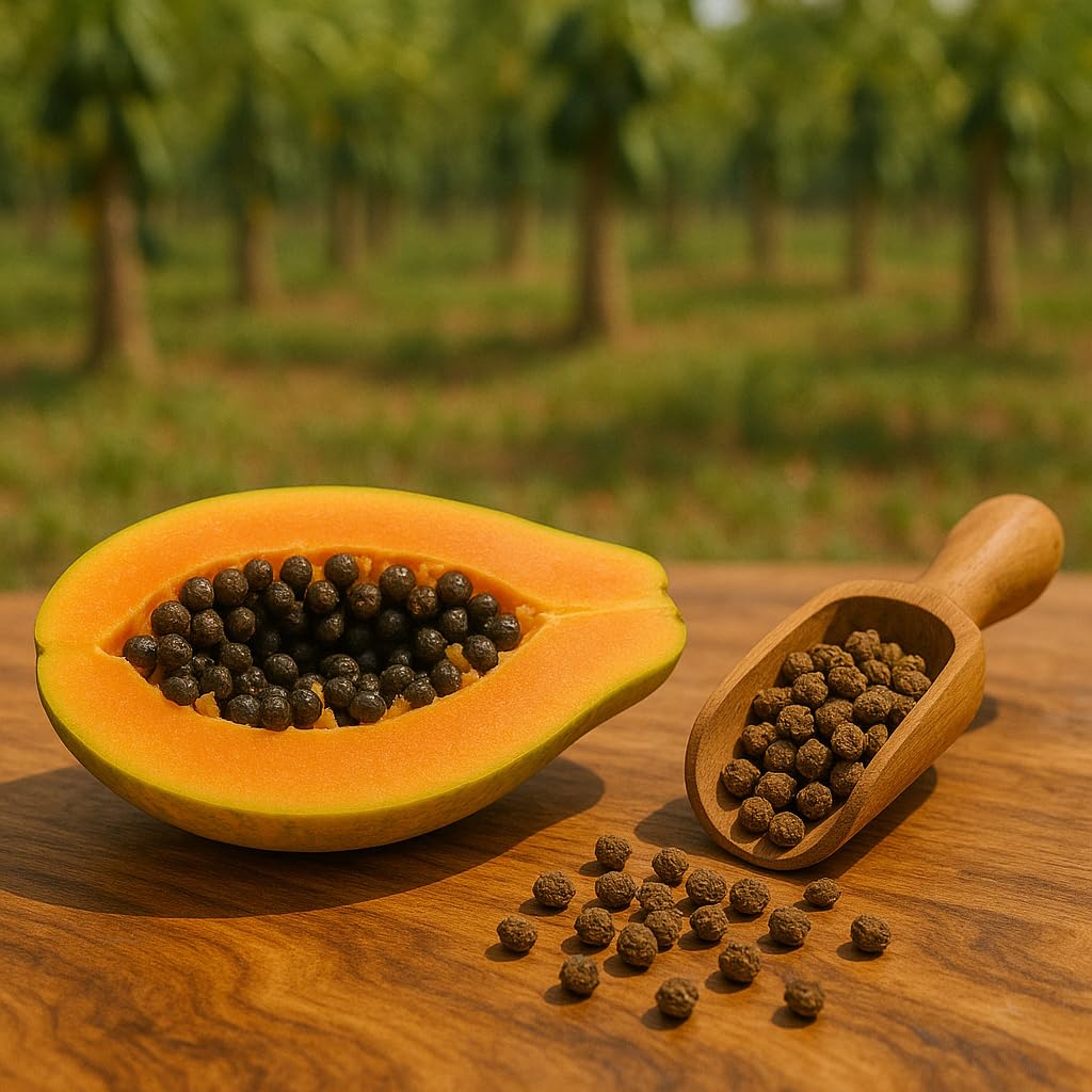 Ganze Papayasamen (Papayakerne) von naturverlesen - keine Hybride, naturbitter - aus kontrolliertem Anbau - sonnengetrocknete & naturbelassene Rohkostqualität (1000g)