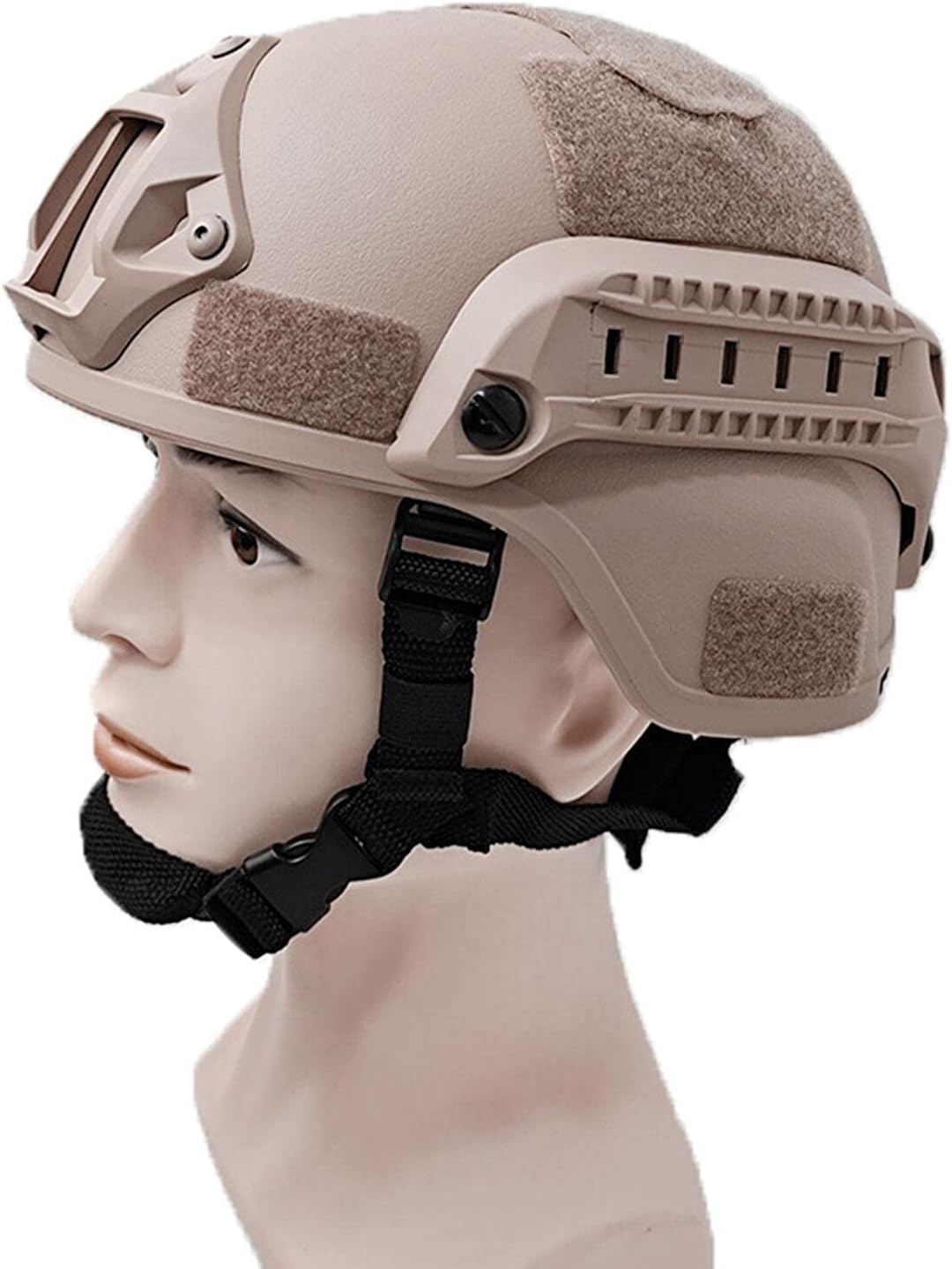 Protective Air-soft Helmets, MICH 2000 Action Version Tac-tical Helmet with Night Vision Sport Camera Mount and Side Rails for Outdoor Air-soft Paintball CS Game