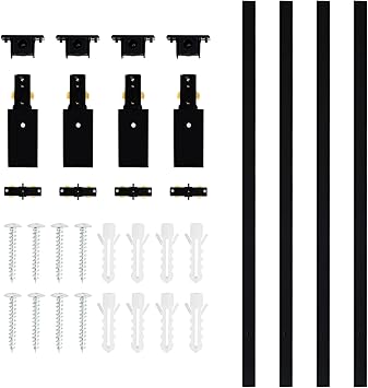 VANoopee H Track Lighting Rails Kit, 13FT H Type Rails Black With End Caps and Live End Feed Connector, Compatible With Single Circuit 120V H Style System, for LED Lighting Heads