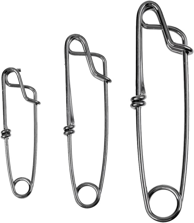 200Pcs Stainless Steel Long Line Longline Clips for Fishing Snapper Shark, 60mm