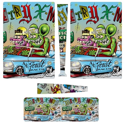 PS5 XLV[ bg tBN Rat Fink PS5یXebJ[ یpXLV[yfW^Łz vCXe[V5 XebJ[ PS5XebJ[ یJo[ Q[@̃V[ ANZT[ Sʕی UMǂ ϋv ʑΉʑΉ