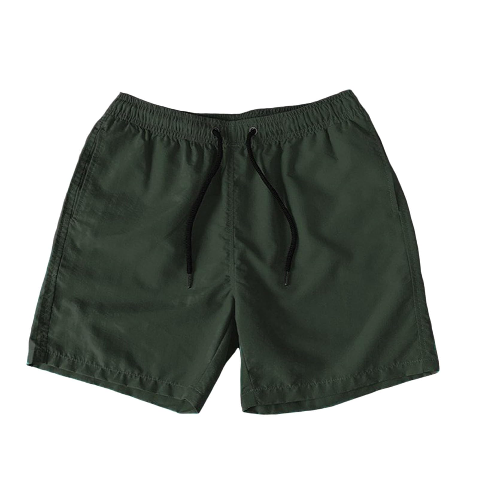 Mens Workout Athletic Shorts Quick Dry Mid Rise Drawstring Elastic Waisted  Shorts Lightweight Outdoor Active Short Pants Army Green XX-Large