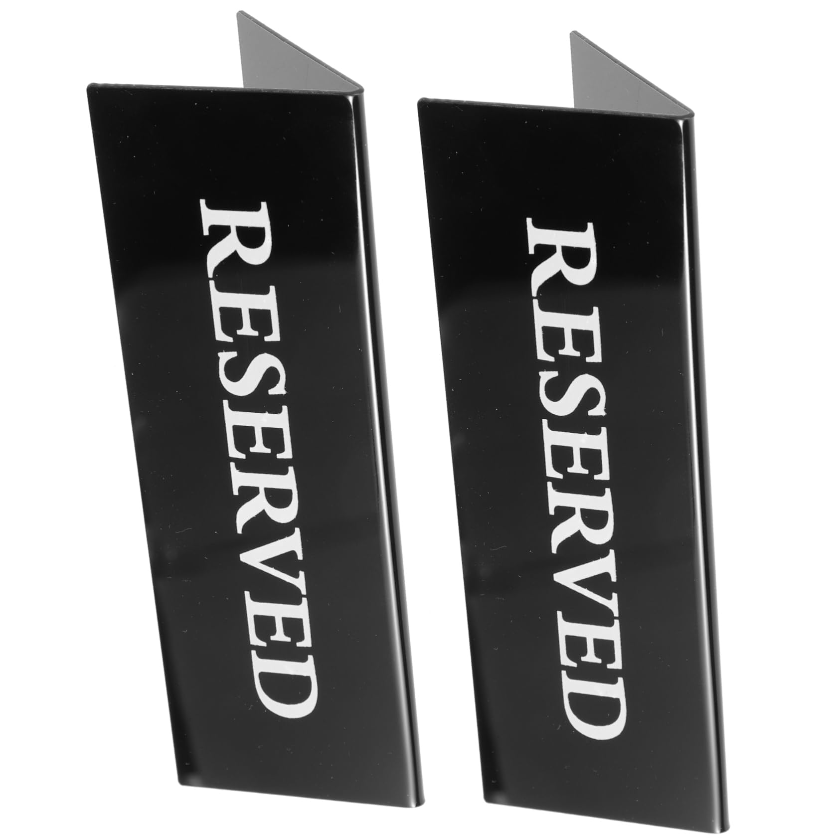 Healifty2pcs Acrylic Inverted v Triangle Table Card Sign Shop Sign Desktop