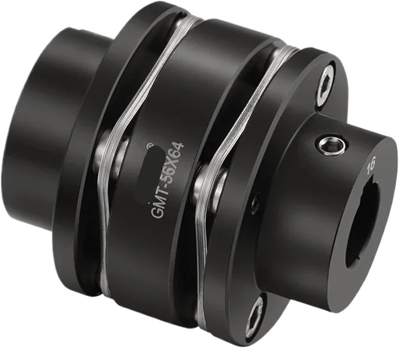 Steel Stepped Double Disc Coupling 45# Shaft Coupler Flexible(D68 L75mm,22-28)