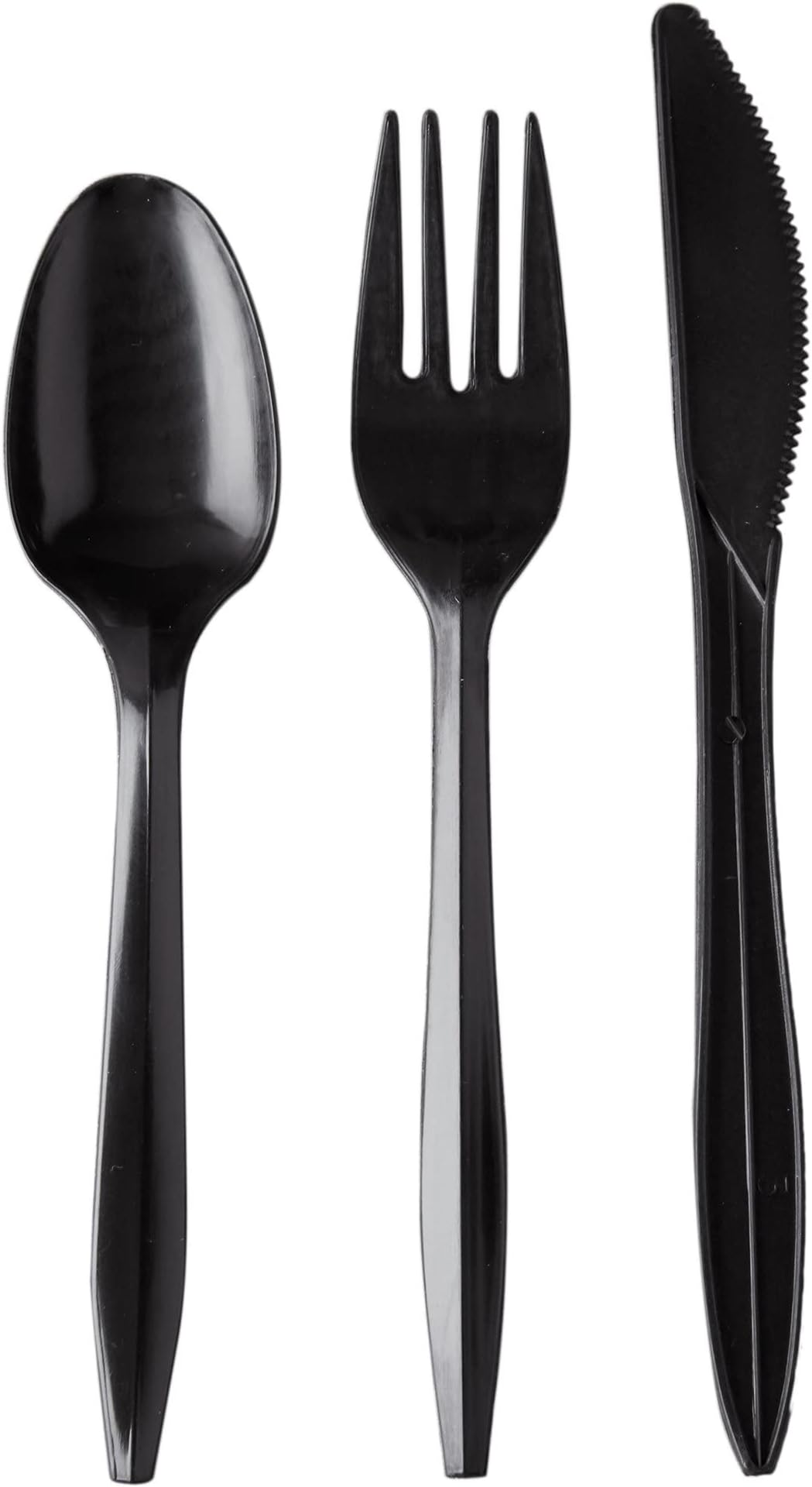 250 Black & Silver Plastic Cutlery Packets - Knife, Fork, Spoon, Napkin, Salt & Pepper Sets | Individually Wrapped Disposable Silverware