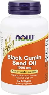 NOW Supplements, Black Cumin Seed Oil, 1,000 mg, Cardiovascular Support*, 60 Softgels