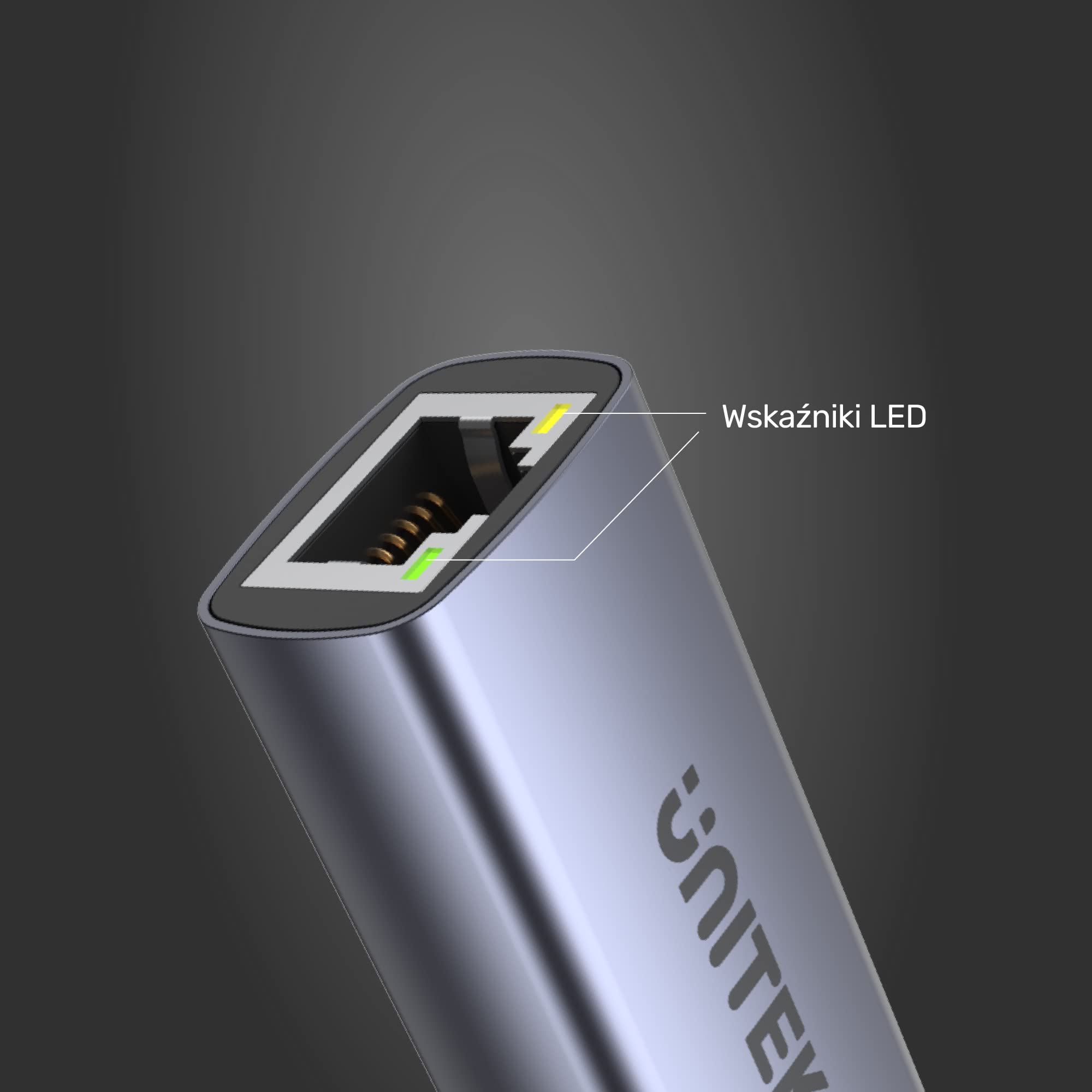 Adaptateur USB-C vers Gigabit Ethernet avec 100 W Power Delivery/SuperSpeed USB 3.1 Gen 1 / Taille compacte/Chipset RTL8153 / Boîtier en Alliage d'aluminium/Couleur : Gris sidéral