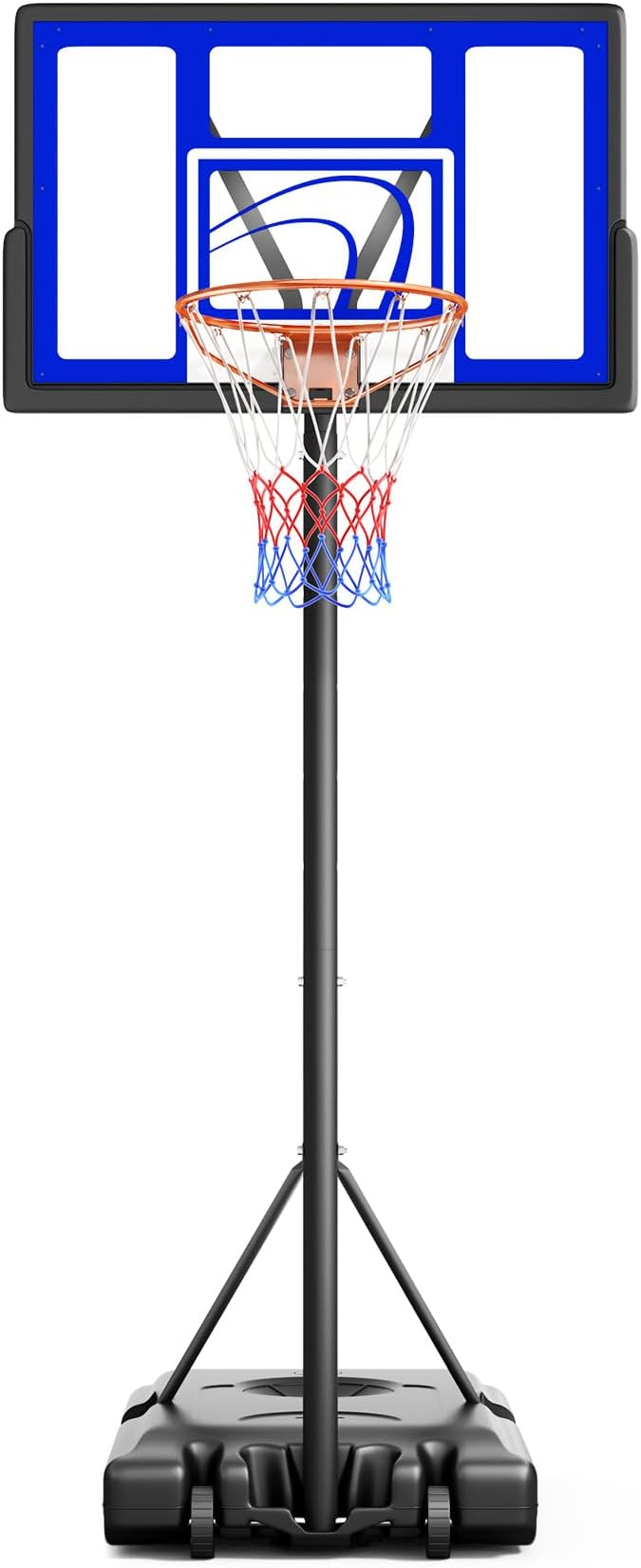 TONBUX Adjustable Basketball Hoop Outdoor 10FT, Basketball Portable Hoops & Goals, 44 Inch Backboard, for Kids, Youth, and Adults in The Backyard, Driveway