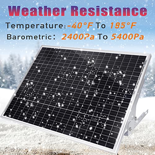 Yaarzar 100 Watt 12V Solar Panel Kit With Adjustable Solar Panels Tilt Mount Brackets And 30A 12V/24V Pwm Solar Charge Controller For 12V Battery Rv Boat Homes And Any Off-Grid Applications #TOP3