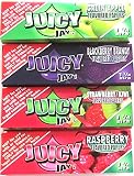 Juicy Jays Flavoured Rolling Papers 1 1/4 4 Pack (Green Apple, BlackBerry Brandy, Strawberry Kiwi, R