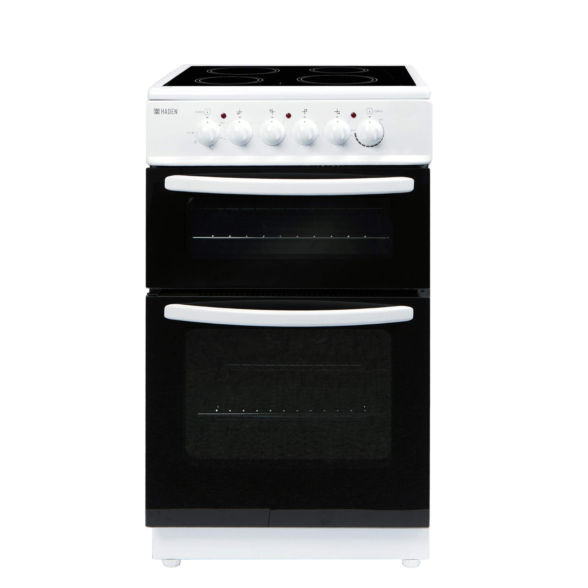 Haden HES50W Electric Cooker – Freestanding 52 Litre Cooker with 4 Solid Plate Rings - Single Cavity Oven - 50cm, White — view 7