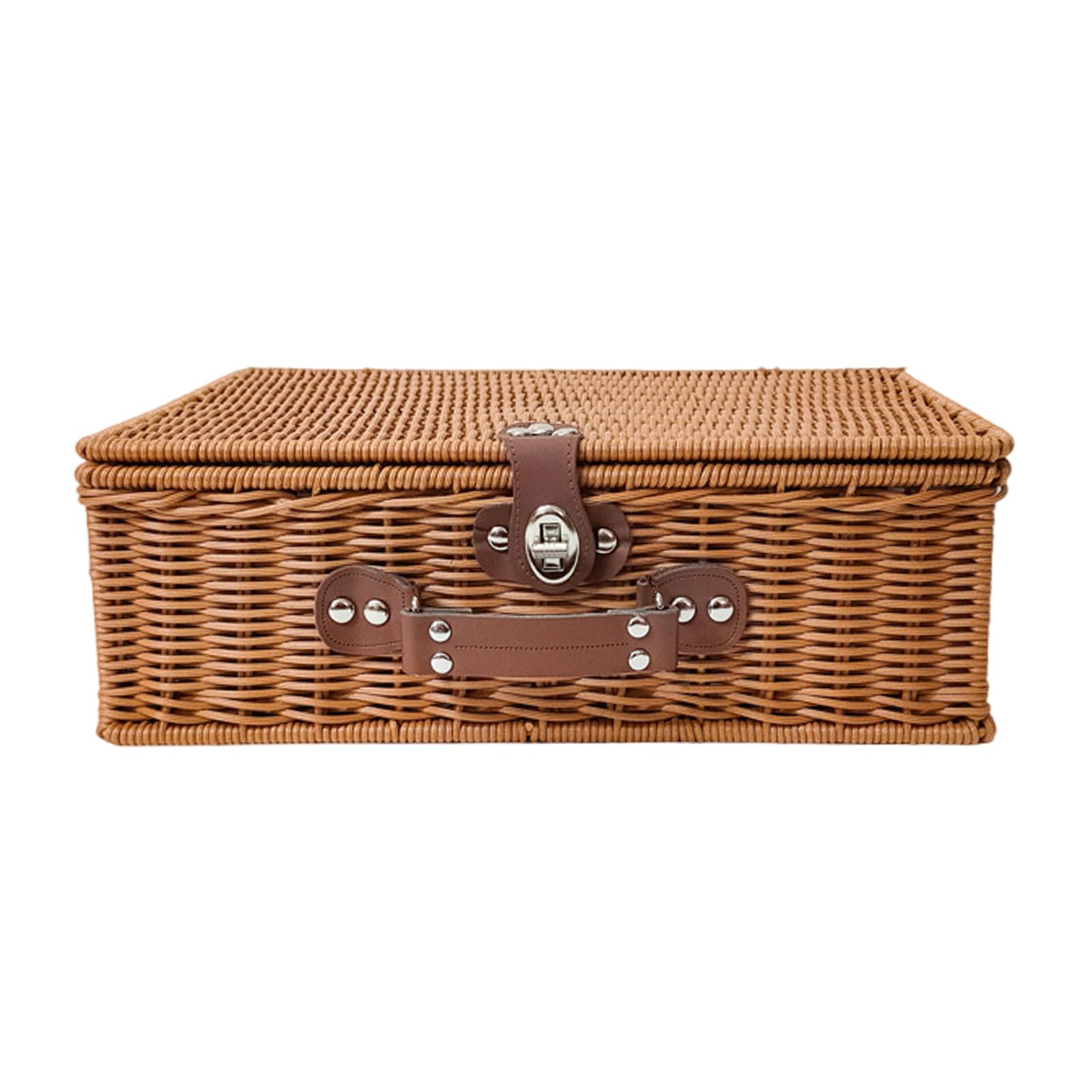 Artisanal Flexible Weave Storage Basket Transportable Carry Handle Plan for Excursions Backpacking Excursions Household Item Organization Storage Box