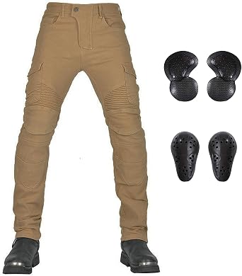 LOMENG Armored Motorcycle Pants Mens Motorbike Riding Jeans Biker Gear