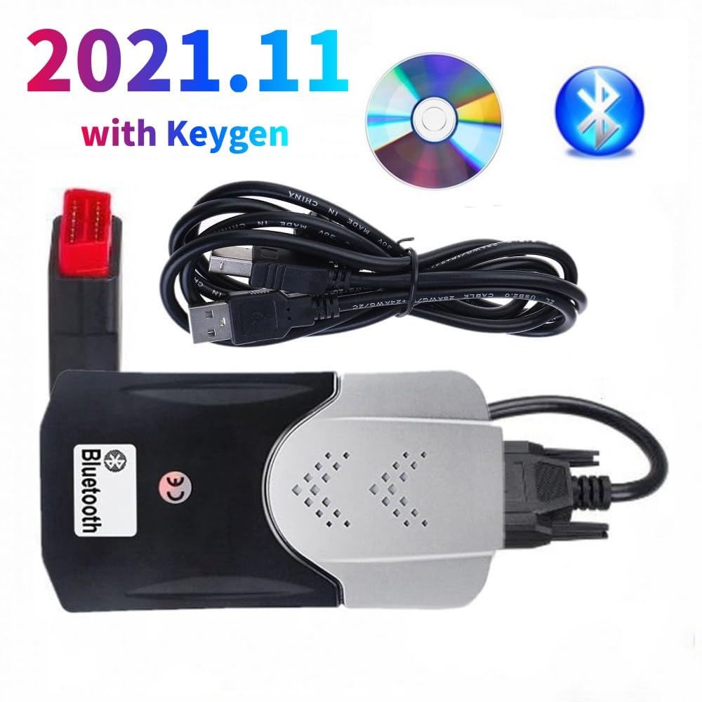 V3.0 2021.11 AMDS con escáner Keygen TCS Bluetooth OBD2 para relé NEC automático, herramienta de diagnóstico de coche, herramientas de motor y equipo lector de fecha (escáner con cable de coche)