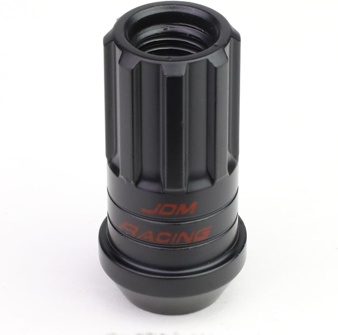 DNA Motoring LN-ZTL-9017-125-BK 16Pcs M12 x 1.25 Open End Steel Wheel Lug Nuts w/Lock Nut + Key + Extension Adapter, 25mm OD/45mm H (Black)