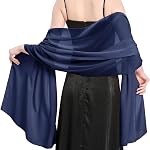 Beurlike Chiffon Shawls and Wraps for Evening Dresses Womens Lightweight Sheer Scarf Stole for Evening Bride Wedding
