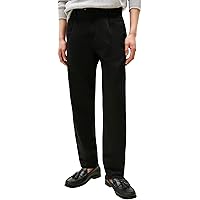 Tommy Hilfiger Uomo Pantaloni Chino Harlem Satin Relaxed Fit, Nero (Black)
