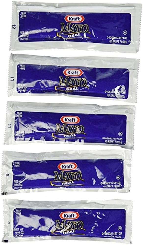 50 packets - Kraft Real Mayo 7/16 oz pouch (portion control)