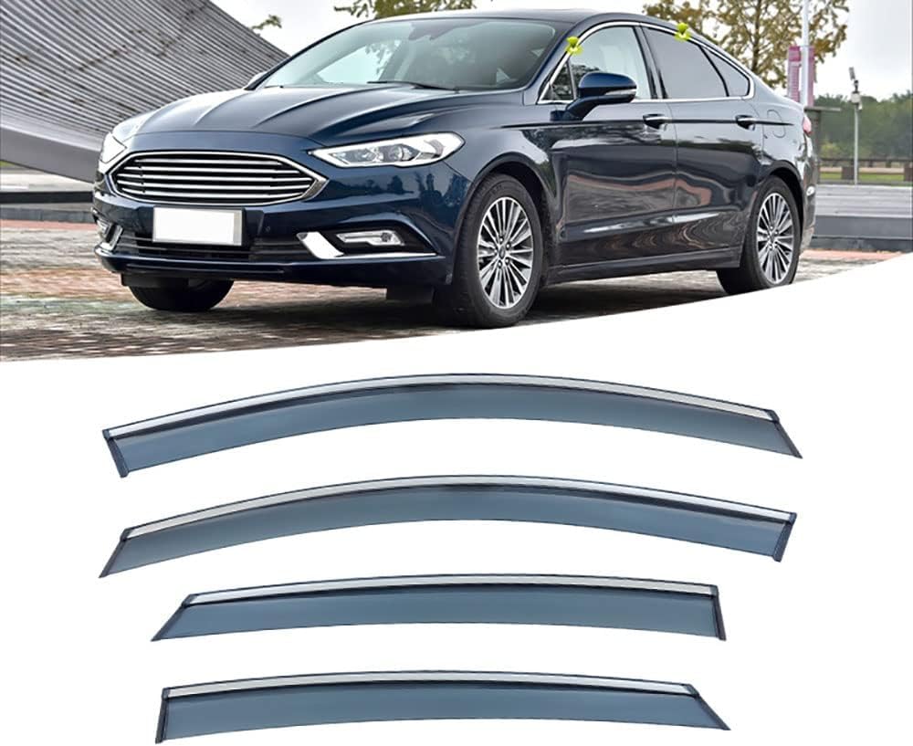 PANXUC Car Wind Deflectors for Ford Mondeo 2013-2021, Side Window Wind Rain Deflector Window Visor Sun Rain Guard Smoke Guards
