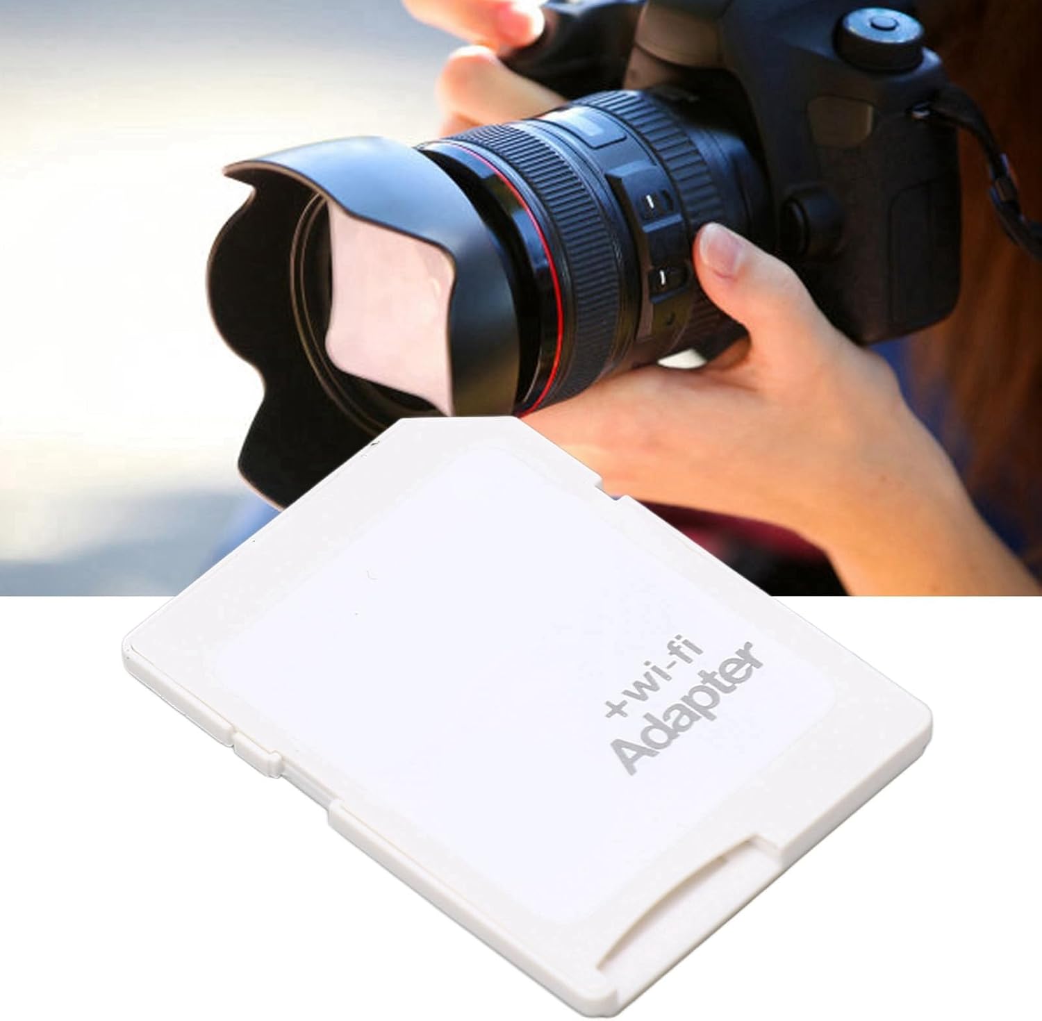 SD Card Reader, WiFi SD Card Adapter with Portable Design, Plug and Play, Up to 3 Devices, for Phone Tablet, Memory to Storage Card