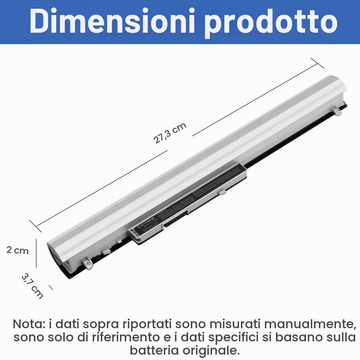 Exmate 2600mAh LA04 LA04DF Batteria per Laptop per HP Pavilion 728460-001 776622-001 HSTNN-IB5S HSTNN-UB5M HSTNN-UB5N HSTNN-Y5BV TPN-Q130 TPN-Q131 HP Pavilion Touchsmart 14 15 Notebook Serie PC 14.8V