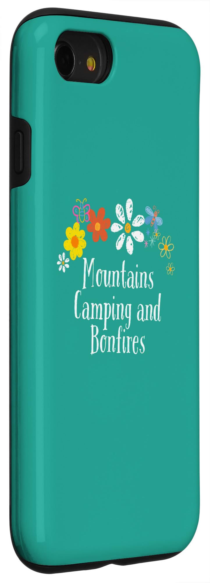 iPhone SE (2020) / 7 / 8 Funny Flowers Graphic Mountains Camping and Bonfires Saying Case - Image 3