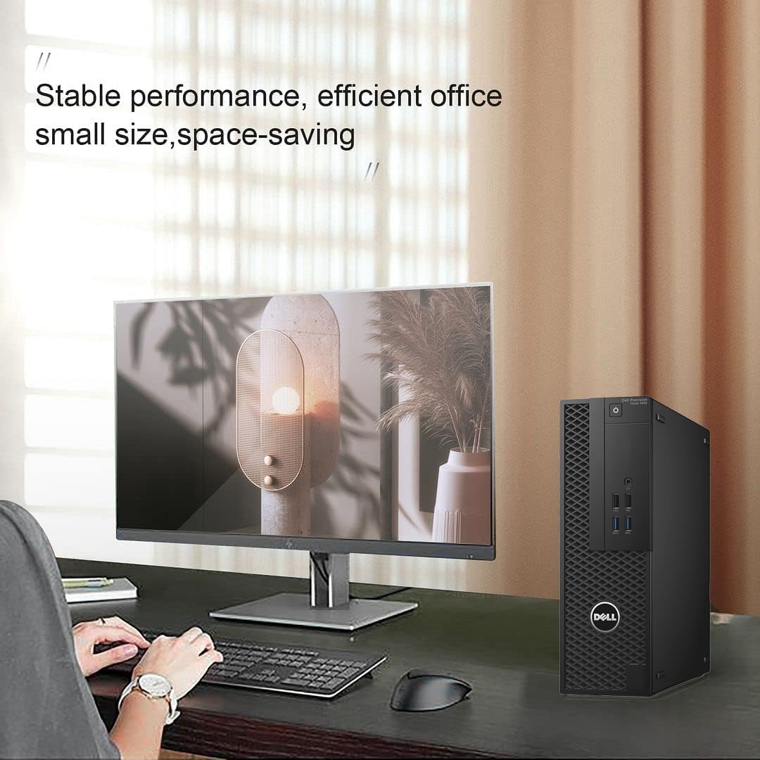 Dell Precision Tower 3420 SFF High-Performance Desktop Computer, Intel Core i5-6500 3.2GHz, 8GB RAM, 256GB Solid State Drive, WiFi, BT, 4K Support, Keyboard & Mouse, Windows 11 Pro 64bit, (Renewed)