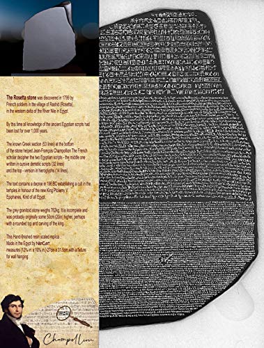 NileCart 12 in. Egyptian Rosetta Stone Wall Art - image 2