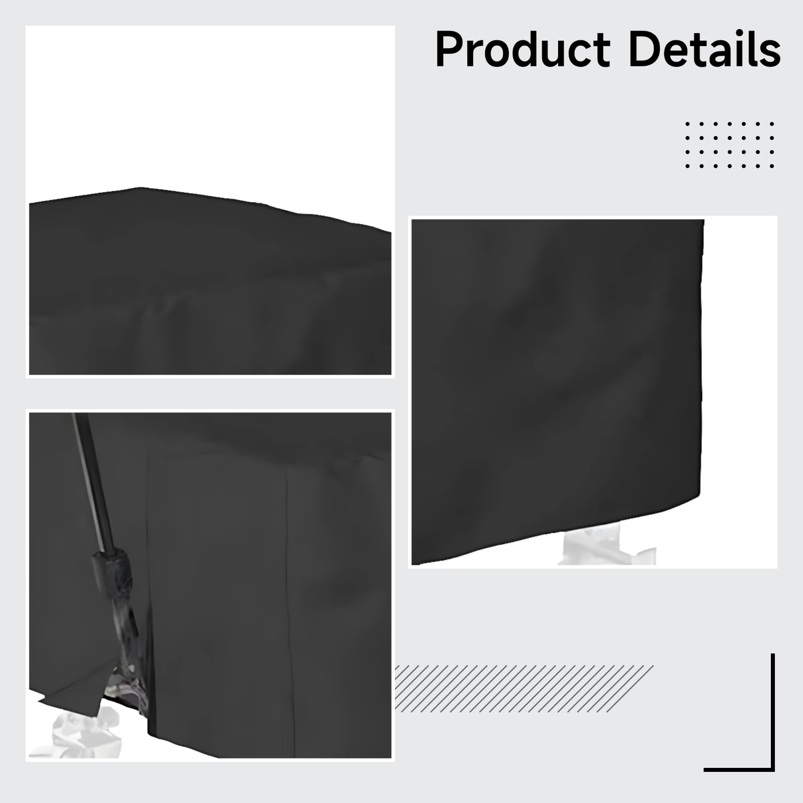 53,9 in 137 cm Faltbare Wagenabdeckung, 420D Oxford Stoff, wasserfeste Outdoor Abdeckung mit Kordelzug, Schnallen, Hood Loop, Camping Cart Cover, Schwarz