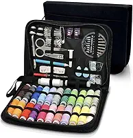 Kit de Costura E Linhas Completo C/ 96 Peças PREMIUM , para Reparo Com Estojo Preto Kit de Costura, Costura, Linha de Costura, Agulha de Costura, Costura Acessórios, Para Reparo Com Estojo Preto PREMIUM