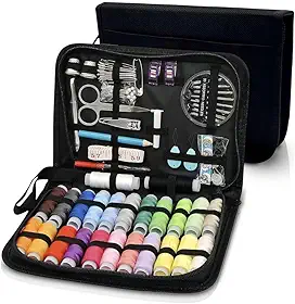 Kit de Costura E Linhas Completo C/ 96 Peças PREMIUM , para Reparo Com Estojo Preto Kit de Costura, Costura, Linha de Costura, Agulha de Costura, Costura Acessórios, Para Reparo Com Estojo Preto PREMIUM