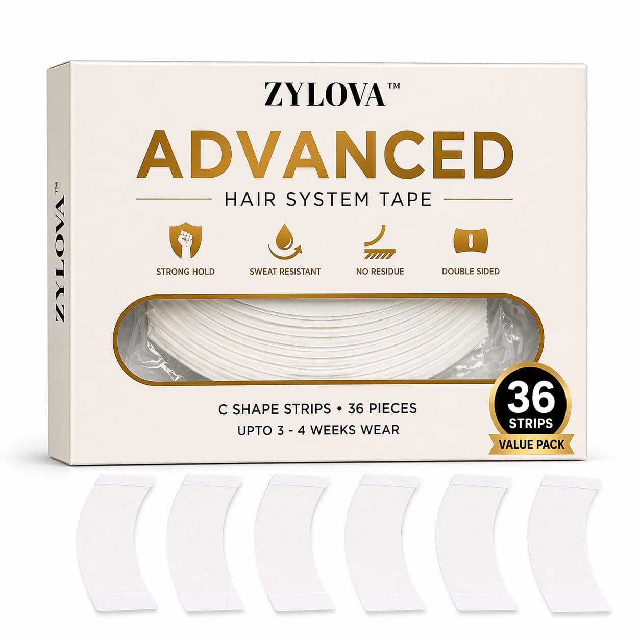Hair Patch Tape – Strong Hold Waterproof Double-Sided Adhesive Strips for Hair Systems & Wigs – Skin-Safe, No-Shine, Long-Las ng Hold – 36 PCS-image-35