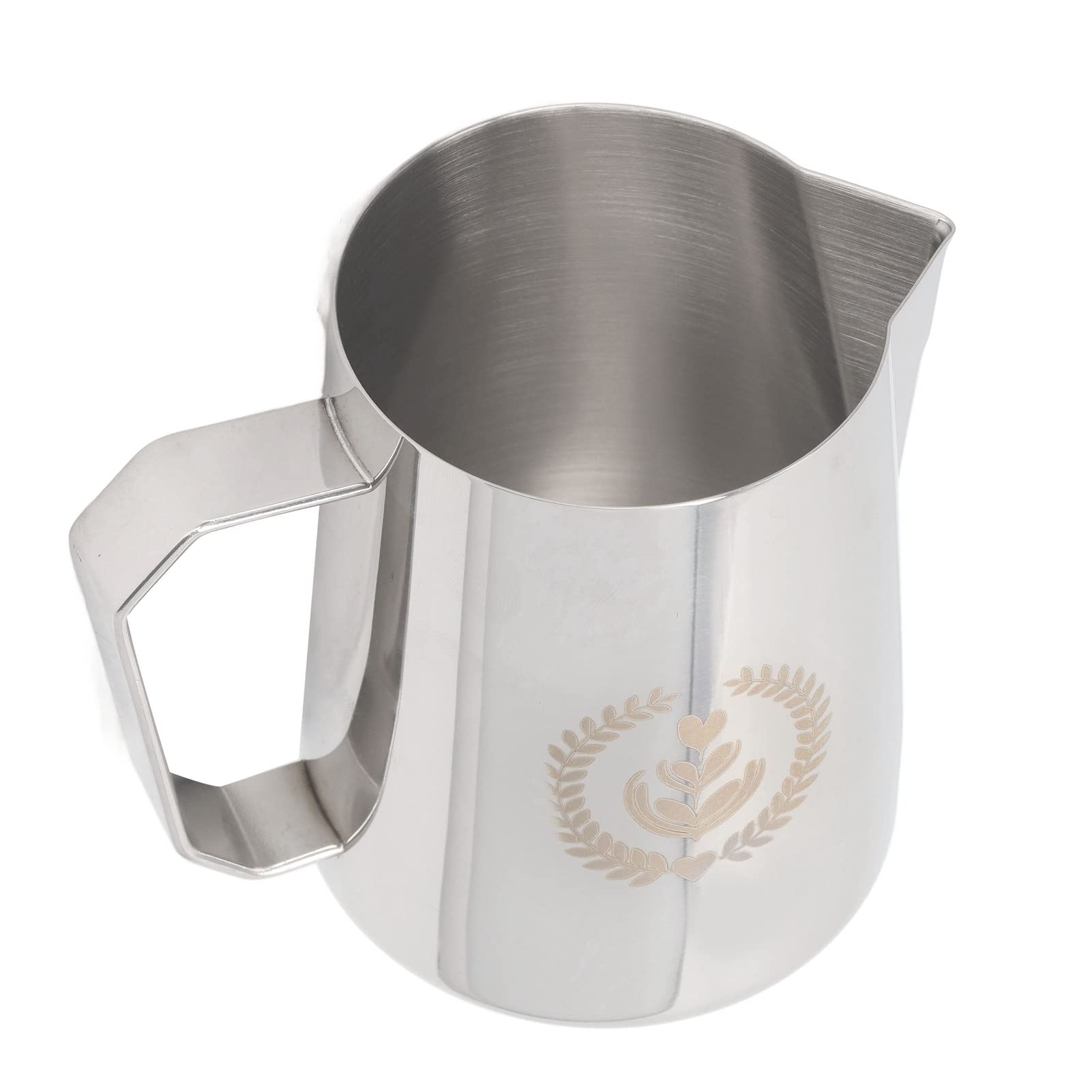 Dzbanek do spieniania mleka 450 ml, dzbanek do cappuccino, kubek do mieszania, dzbanek do nalewania, filiżanka do espresso dla miłośników kawy, kawiarni (kolor stali nierdzewnej)