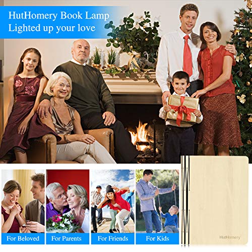 Huthomery Desk Lamp, Wooden Book Light, Led Night Reading Light, Bedside Desk Table & Wall Light Lamp Usb, Perfect For Nightstand, Home & Office Decor Gift Ideas #TOP4