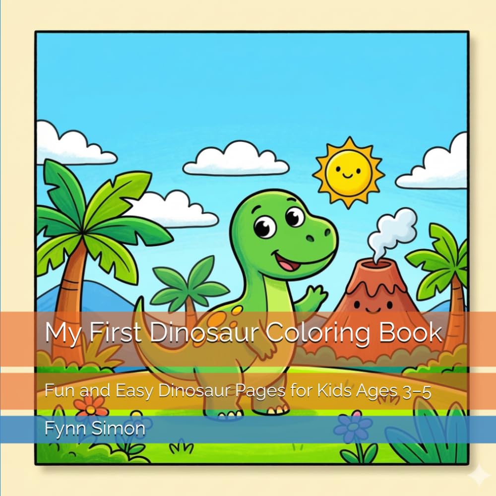 My First Dinosaur Coloring Book: Fun and Easy Dinosaur Pages for Kids Ages 3–5