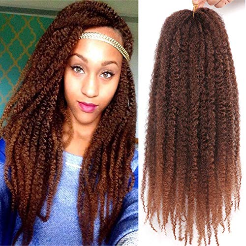 Marley Twist Braiding Hair-18 Inch 90Roots/unfold Soft Marley Twist Hair For Twists 3 Packs Lightweight Cuabn Twist Hair For Black Women(18 Inch 3 Packs, T30)