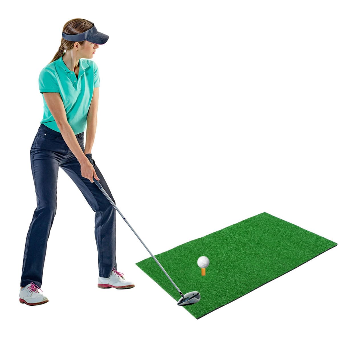 Tappetino Golf 80cm in Prato Sintetico PP per Allenamento Realistico