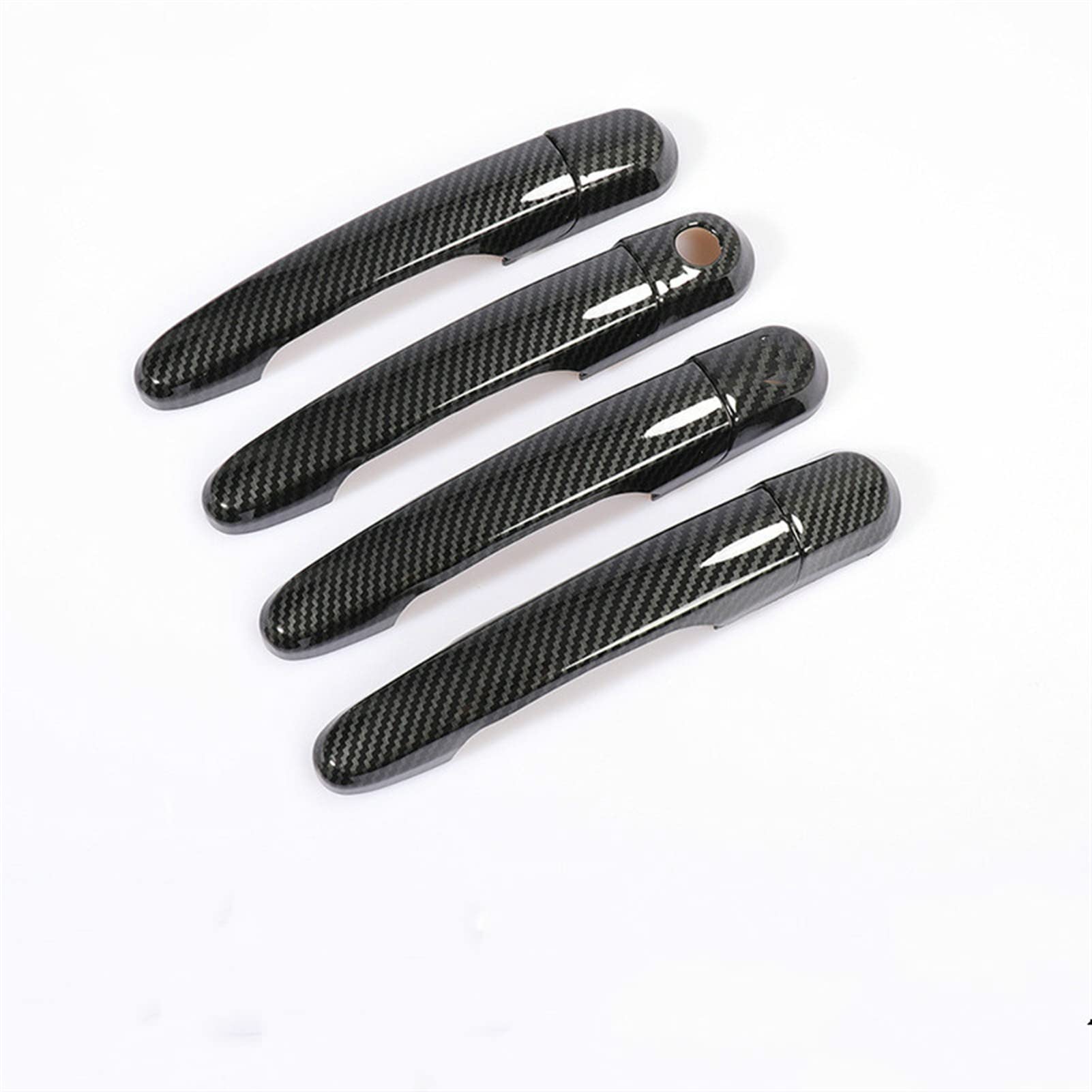 Rinkteea 3 Exterior Car Door Handle For Kia Soul 2010-201 Chrome Carbon Fiber Car Door Handle Cover Trim(3)
