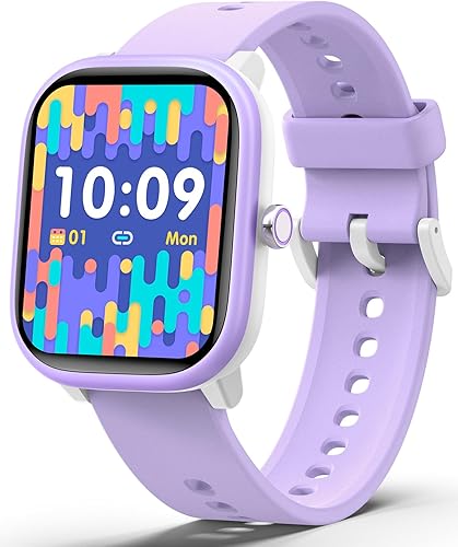 Reloj inteligente para niños y niñas, rastreador de actividad física con monitor de sueño de frecuencia cardíaca, pantalla táctil de 1.83 pulgadas