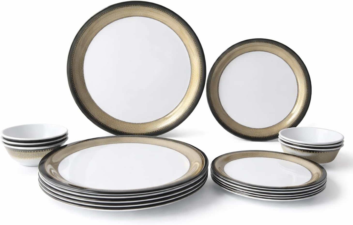 Designer Melamine Dinner Set (18 Pieces) | Triple Layer Coating | Durable, Stain Resistant & Elegant