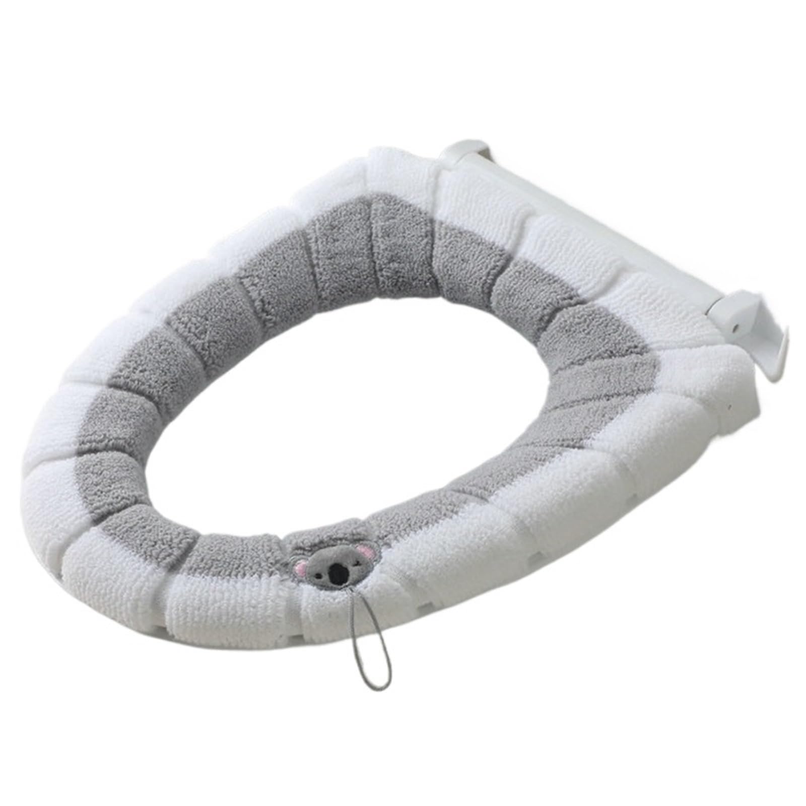 PADGCNOR Soft Toilet Seat Cushion Universal Toilet Seat Cover Mat Home Bath Winter Warm Lid Cushion Soft Washable Closestool Bathroom Accessories(Grey)