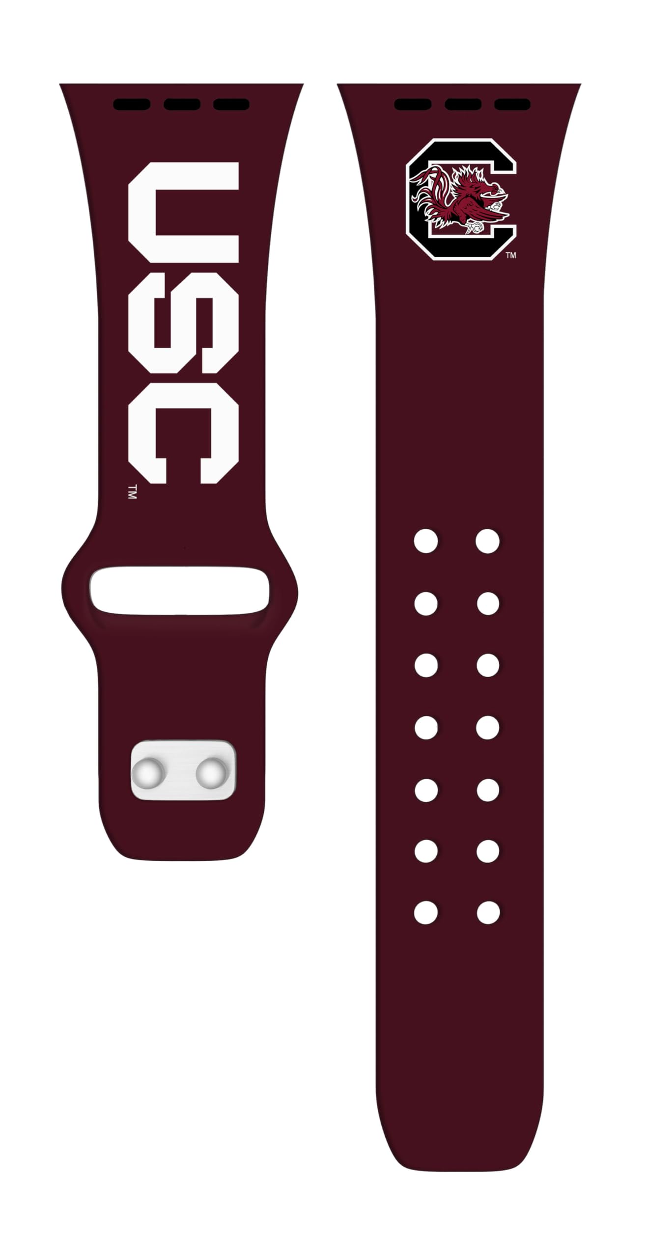 South Carolina Gamecocks Iconic Edition HD Watch Band Compatible with Apple Watch (38/40/41mm Short)